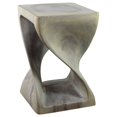 thumbnail image 4 of Strata Furniture 18x12" Traditional Wood Twist Stool/End Table in Gray, 4 of 6