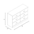 thumbnail image 6 of STYLIVIA 6 Drawer Dresser with Metal Handles Graphite Gray 47.0" W x 15.6" D x 31.7" H, 6 of 11