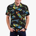 thumbnail image 5 of Yiaed Colorful SkateboardPrint Men's Short Sleeve Polo Shirt,Golf Polo for Men Three-Button Golf Shirt Athletic Casual Collared T-Shirt- XX-Large, 5 of 7
