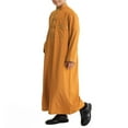 thumbnail image 5 of Otqutp Muslim Clothes for Boys Middle Eas𝘁 Ramadan Kaftan Thobe Kids 𝗜slamic 𝗠oroccan Long Sleeve Robe Prayer Clothing, 5 of 8