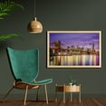thumbnail image 2 of New York Wall Art with Frame, NYC Exquisite Skyline Manhattan Broadway Old Neighborhood Tourist Country Print, Printed Fabric Poster for Bathroom Living Room, 35" x 23", Purple Yellow, by Ambesonne, 2 of 2
