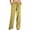 *Yellow, variant on Coorders Womens Linen Pants with Pockets,Elastic Waist Women's Casual Lightweight Drawstring Pants,Women's Size Dark Green,Size S