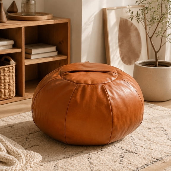 Pumpkin Storage Ottoman Stool 2-in-1 Round Seat Hidden Storage Large Capacity Foot Rest For Living Room Bedroom Entryway Halloween Fall Home Decor