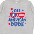 thumbnail image 3 of Inktastic 4th of July All American Dude with Red and Blue Glasses Youth Sweatshirt, 3 of 4