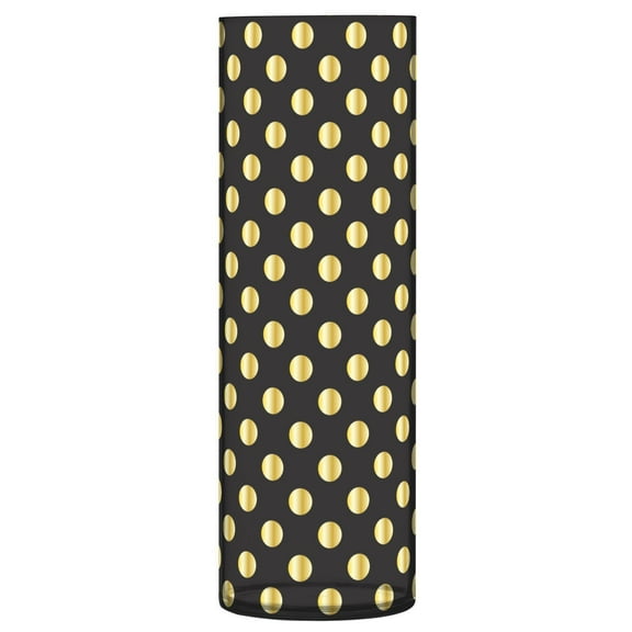 JSTEL Gold Polka Dot Black Flower Vase Decorative Floreros for Home Decor Bedroom Living Room Office Table Shelf Bathroom