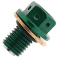 thumbnail image 1 of koolsoo Car Engine Oil Pan Drain Plug Bolt Nut Screw For ATV Green, 1 of 9