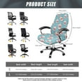 thumbnail image 6 of Xoenoiee Alpaca Rainbow Heart Pattern Computer Office Chair Cover Washable Spandex Rotating Boss Chair Slipcovers St. Patrick's Day Decor Anti-dust Desk Chair Seat Protector for Dogs Cats Pets, S, 6 of 6