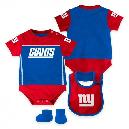 Nfl Ny Giants 3 Piece Baby Layette Set Walmart Com