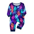 thumbnail image 2 of Matching Family Halloween Pajamas Set - 2026 Cute Ghost & Pumpkin Print Two-Piece Sleepwear Pjs - Family Matching Pajamas Soft Holiday Jumpsuit Loungewear for Family, 2 of 6