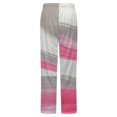 thumbnail image 6 of Pink White Abstract Stripes Winter Female Pants Flannel High Waist Women Pants Lady Warm Straight Leg Plush Trousers, 6 of 7