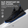thumbnail image 3 of SPIEZ® Unisex Composite Toe Safety Shoes–ASTM Certified Non-Slip Work Shoes, Lightweight Breathable Puncture Resistant Safety Sneakers for Work & Daily Wear–Black Blue,Size 10 Men/11.5 Women, 3 of 12