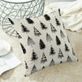 thumbnail image 4 of Christmas Pillow Covers 18x18 Set of 2, Christmas Tree Throw Pillows Linen Black and White Xmas Winter Cushion Case Christmas Decorations for Home Sofa Couch Outdoor, 4 of 6