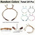 thumbnail image 2 of 20Pcs 5 Colors Adjustable Nylon Bracelets Cord Bracelet Thread Link Rope Twist Cord Beaded Chain with Gold Open Jump Rings for Jewelry Making Friendship Bracelet DIY Crafts Findings, 2 of 8