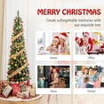 thumbnail image 4 of Gymax 6 FT Pencil Christmas Tree Artificial Xmas Tree with 392 Memory Wire Branch Tips, 4 of 10