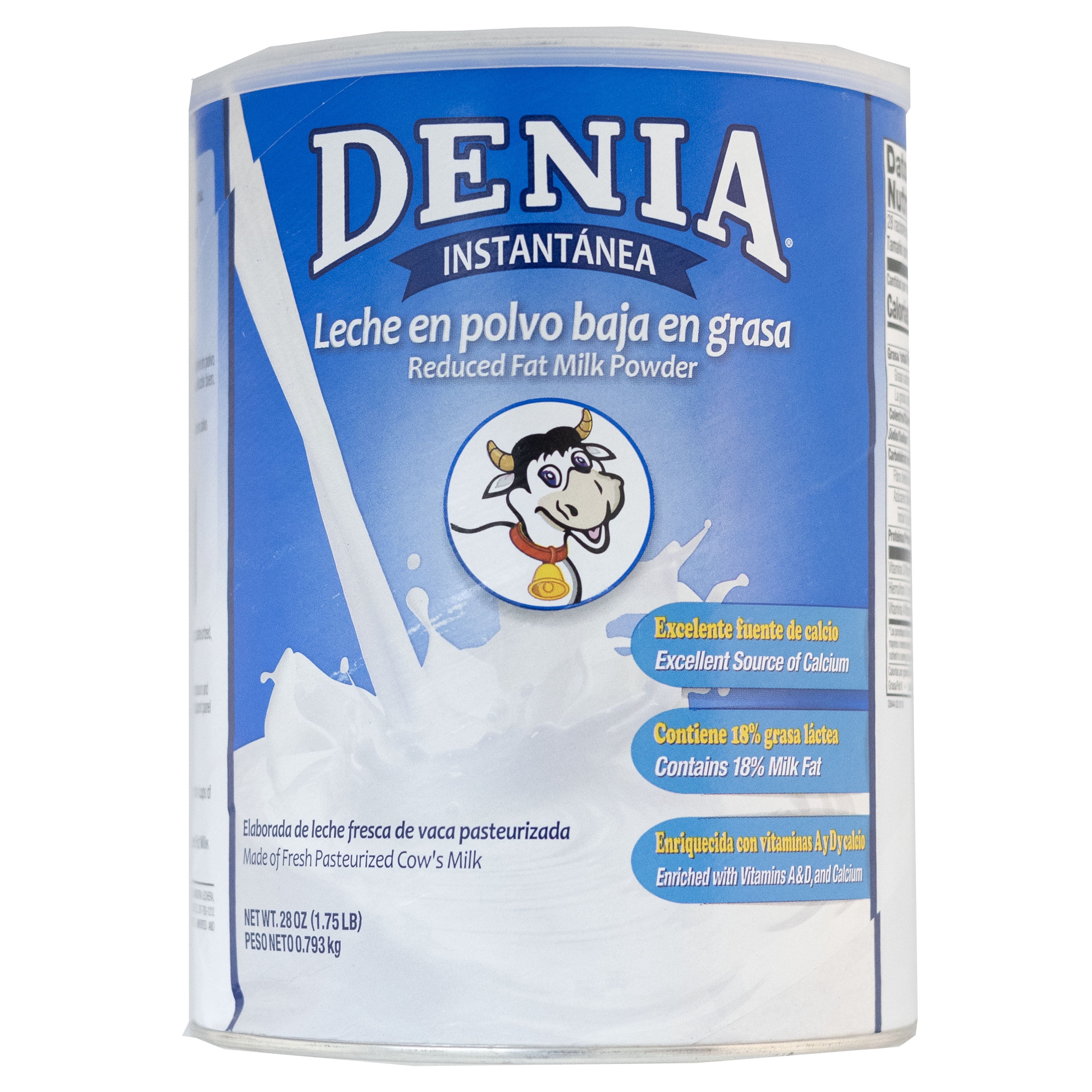 (3 pack) Denia Instant Reduced Fat Powder Milk Pasteurized, and Homogenized, 1.75 lbs.