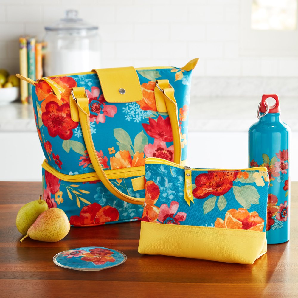 The Pioneer Woman 4 Piece Insulated Lunch Kit, Wildflower Whimsy ...