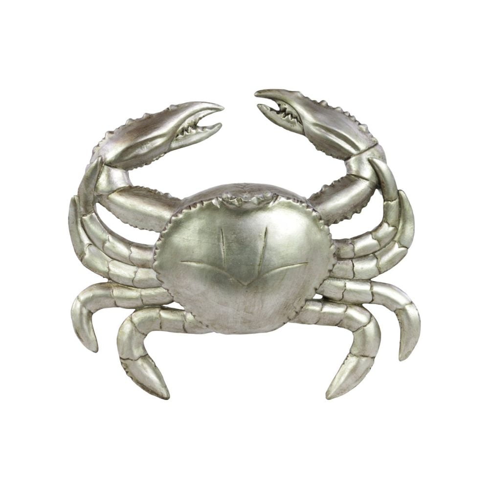 Resin Crab Large Matte Silver