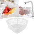 thumbnail image 1 of Oleegame 1PC Shower Soap Dish With Hook Storage Holder Multifunctional Draining Shelf Storage Rack Kitchen White Triangular Drain Basket White, 1 of 6