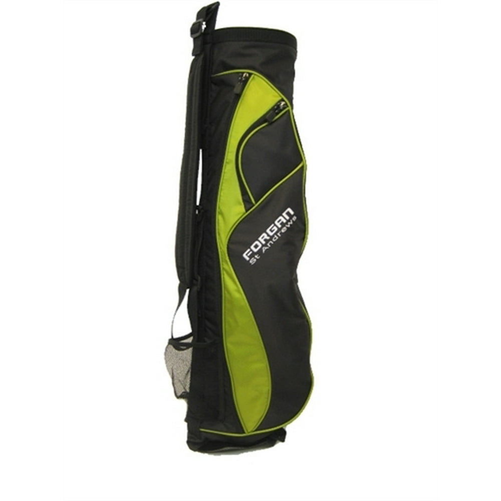 SUPER LITE NYLON NEW CARRY GOLF BAG GREEN & BLACK HOLDS UP TO 14