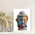 thumbnail image 2 of Distressed Buddha Head Canvas Wall Art，Zen Decor for Living Room Bedroom Yoga Studio Office, 2 of 8