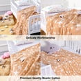 thumbnail image 5 of Ntbay 3 Layer Toddler Blanket, Muslin Cotton Jacquard Bed Blankets, Lightweight Thermal Baby Blanket, Super Soft and Warm Crib Blanket for All Seasons, Decoration Gift, 30"x40", Tan Star, 5 of 5