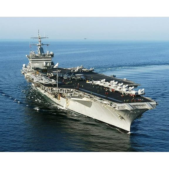 U.S.S. Enterprise Aircraft Carrier Navy - 12x18 Inch Laminated Poster - Stunning Detail and Bold Colors
