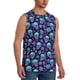 thumbnail image 2 of Balery Skull daisy Gradient Camisetas sin mangas para hombre, absorbe la humedad y protege contra el mal olor.-Large, 2 of 7