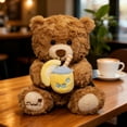 thumbnail image 5 of SPOORYYO Milk Tea Bear Plush Toy, Super Soft Stuffed Animal Doll for Anxiety Relief, Cute Birthday Christmas Gift, 5 of 7