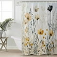 thumbnail image 2 of 60x72 Inch Shower Curtains for Bathroom Watercolor Spring Flowers Fabric Bath Curtain Decor Botanical Blossoms Floral Waterproof Restroom Curtains Shower Set Accessories with 12 Hooks 60 Inch, 2 of 6