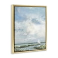 thumbnail image 2 of Stupell Industries Coastal Sailboat On Summer Marsh Gold Floating Frame Canvas Art, 25 x 31, by Sally Swatland, 2 of 8
