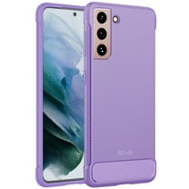 JETech Slim Fit Case Compatible with Samsung Galaxy S21 5G 6.2-Inch, Thin Phone Cover with Shock-Absorption and Carbon Fiber Design (Light Purple)