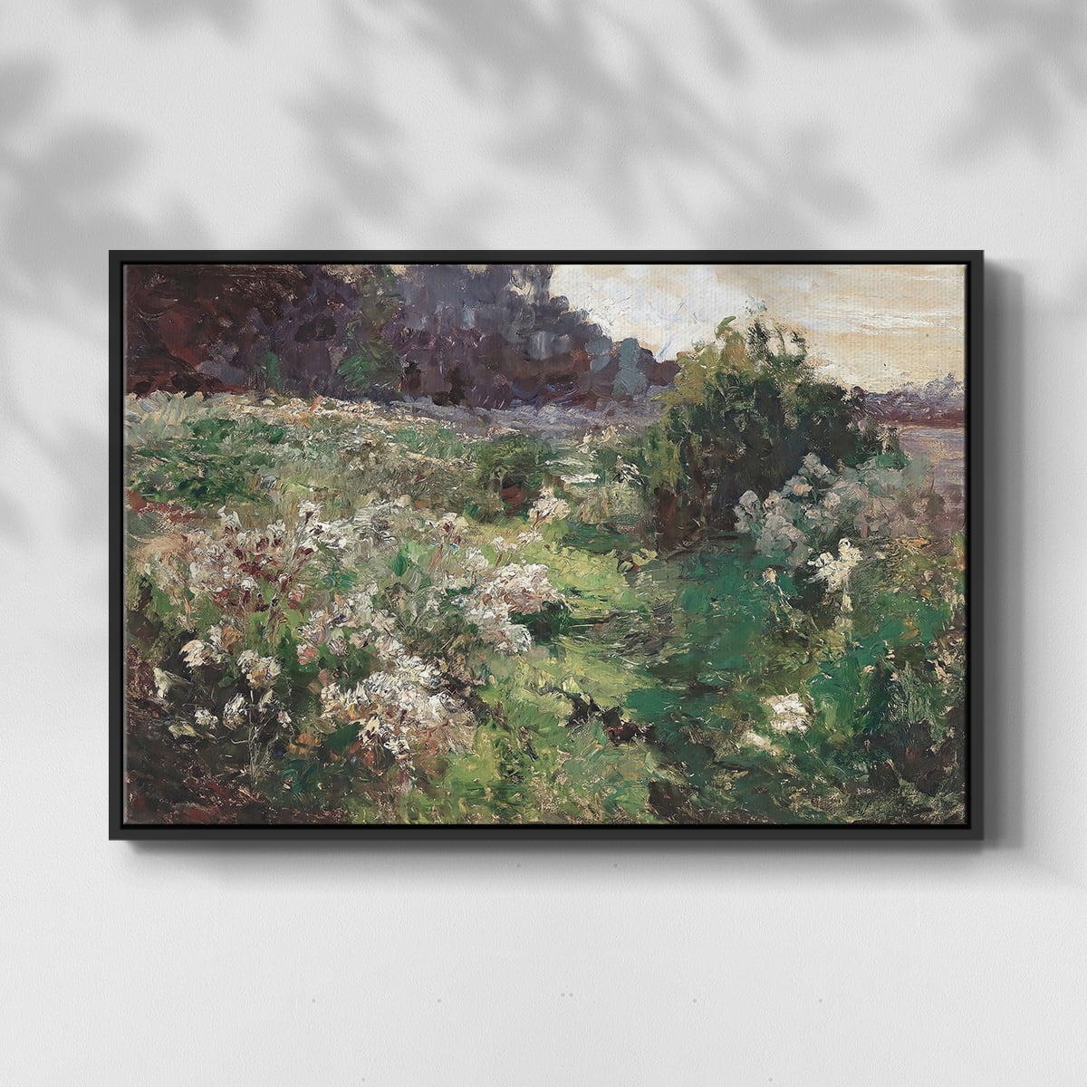 Vintage Landscape-CCXL By Wexford Home Framed in Black Wood Gallery Wrapped Canvas 17 in. x 25 in.