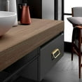 thumbnail image 2 of Goo-Ki Light Brushed Brass Cabinet Pulls 2.5'' (64MM) Hole Centers Mordern Zinc Alloy Drawer Pulls Handles for Drawer,Wardrobe,Cupboard, 6 Pack, 2 of 6