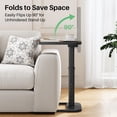 thumbnail image 4 of Mesa Kitstorack de madera espresso con altura ajustable en forma de C, 4 of 9