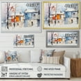 thumbnail image 4 of Designart "Snow House Elegance composition" Abstract Floater Framed Wall Art Living Room, 4 of 7