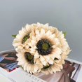 thumbnail image 4 of 6Pcs Artificial Sunflower Vintage Fake Sunflowers Realistic Silk Sunflower Bouquet with Stems for Wedding Decor Baby Shower Arrangement Table Centerpieces Outdoor Indoor Decor, 4 of 6