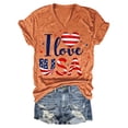 thumbnail image 4 of HEILAU 4th of July Shirts for Women Independence Day American Flag Graphic Tees Casual Printing Short Sleeves V Neck Loose T Shirt Blouse Tops Patriotic T Shirts, 4 of 4