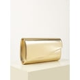 thumbnail image 3 of Women’s Gold Metallic Envelope Clutch Purse, Elegant Evening Bag for Wedding Party Prom, 3 of 8
