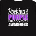 thumbnail image 4 of Inktastic Rocking The Purple for Lupus Awareness Boys or Girls Long Sleeve Toddler T-Shirt, 4 of 5