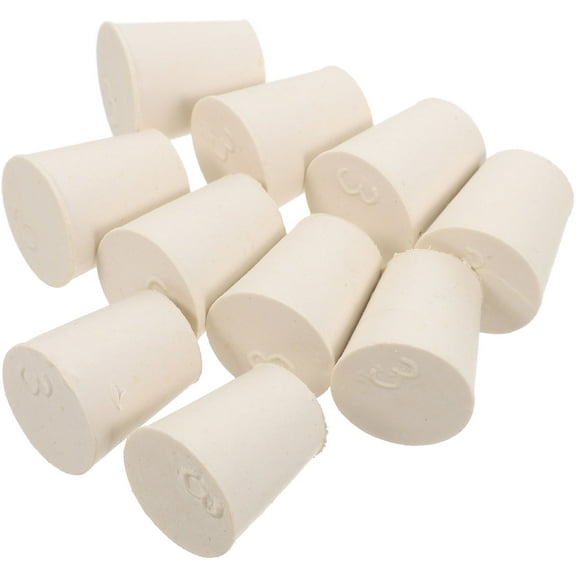 FRCOLOR 10pcs Rubber Tapered Plug Kit Tapered Hole Plugs Soft Drain Plug For Tube Plug Lab Flask Seal Rubber Stopper