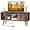 Rustic Brown, variant on SAZYY TV Stand for 48 Inch TV, Mid Century Modern Entertainment Center with Storage Cabinet, TV Media Console with Charging Station for Living Room, Bedroom,