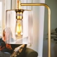 thumbnail image 2 of Brightech Elizabeth Industrial Floor Lamp with Glass Shade and Edison Bulb, Gold, 2 of 6