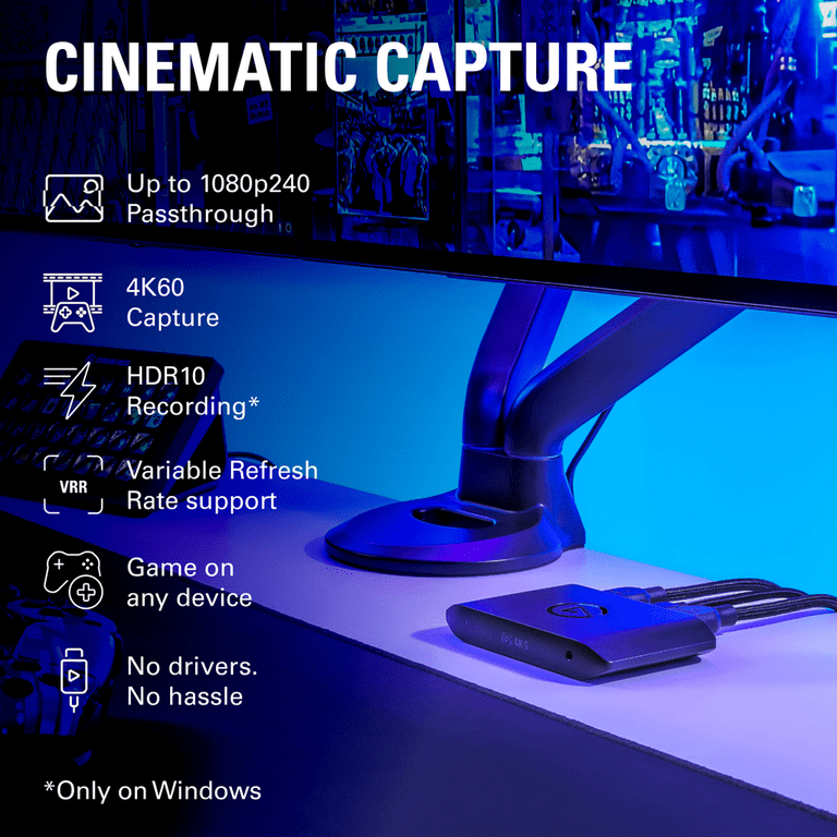 Elgato Game Capture 4K S with Chat Link Pro – 4K60, 1440p120