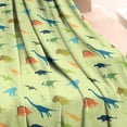 thumbnail image 3 of Colorful Cartoon Dinosaurs Plants Pattern Blanket,Comfortable Soft Lamb Wool Throw Blanket,All Season,Warm Lightweight Blankets for Sofa Bed Couch Living Room Chair,30"x40", 3 of 4