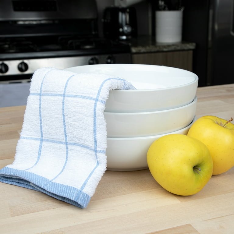 Kitchen Dish Towels with Vintage Design 100% Cotton - 15x25 Inches