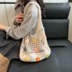thumbnail image 3 of Ganchillo Bag Mujeres Gran Capacidad Damas Flowies Hombro Diario () Blanco, 3 of 9