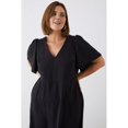 thumbnail image 3 of Dorothy Perkins Womens Slub Plus Ange Manches Midi Robe, 3 of 3
