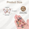 thumbnail image 2 of Uxcell 10Pcs Encanto de Mariposa de Rhinestone Cubic Zirconia Cristal Rosa, 2 of 7