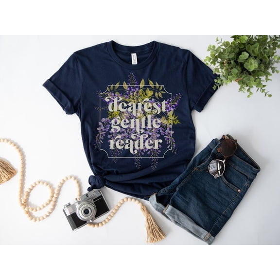 Dearest Gentle Reader Regency Graphic T-Shirt, Vintage Wisteria Floral Tee, Regency Gossip Inspired Shirt, Gift for Fans