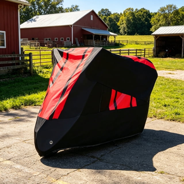 Funda para motocicleta de aluminio con protección térmica contra el sol y los rayos UV, impermeable, para uso en interiores y exteriores durante todo el año.